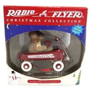 Vintage RADIO FLYER 3" long Christmas Ornament 1998 NEW, PACKAGE DAMAGED